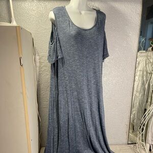 Soft Surroundings Heathered Blue Maxi Dress